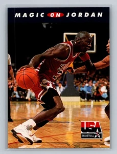 Magic on Jordan 1992 SkyBox USA #105 USA HOF Legend - Picture 1 of 2