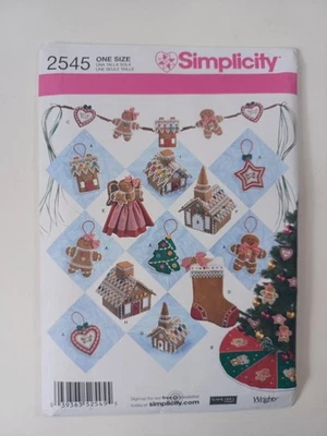 Simplicity Pattern 2545 ~ Christmas Decorations~ Garland~ Ornaments UNCUT - Image 1 of 2
