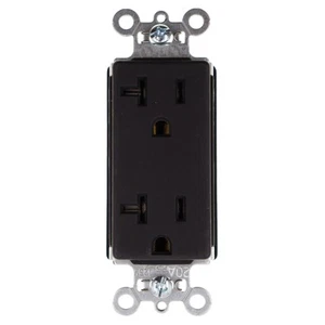 PASS & SEYMOUR PT26352-BK PLUGTAIL DUPLEX RECEPTACLE, 20A, 125V, BLACK - Picture 1 of 3