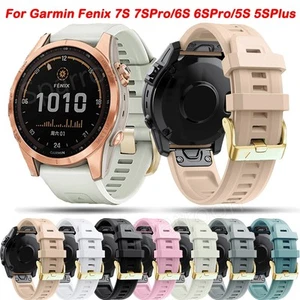 Quickfit 20 mm Armband für Garmin Fenix 7S 6S Sapphire Solar 5S Silikon Uhrenarmband - Bild 1 von 50