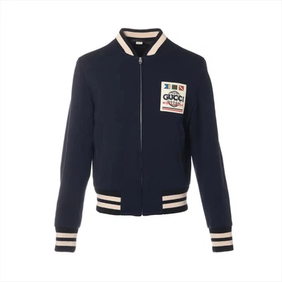 Gucci Wool Blouson 46 Men's Navy Blue  598731 - Image 1 of 4