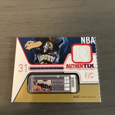 2003-04 Fleer Authentix - Jersey Authentix Nene #JA-N Ripped (MEM) Nuggets - Image 1 of 2