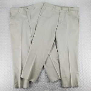 Dockers Pants Men 36x30 Beige Classic Fit Flat Front TWO PAIR - Picture 1 of 13