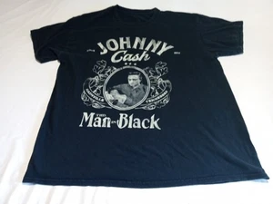 Johnny Cash Uomo In Nero T-Shirt Uomo Taglia Large - Foto 1 di 4