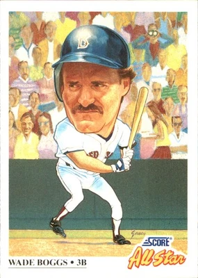 Wade Boggs 1991 Score #393 Boston Red Sox FREE SHIPPING AutographDen - Image 1 of 2