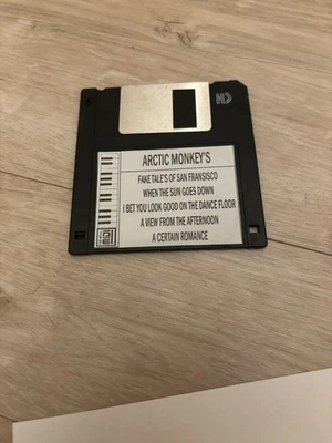 Arctic Monkeys Promo Label Floppy Disc Fake Tales Certain Romance White Label - Image 1 of 2