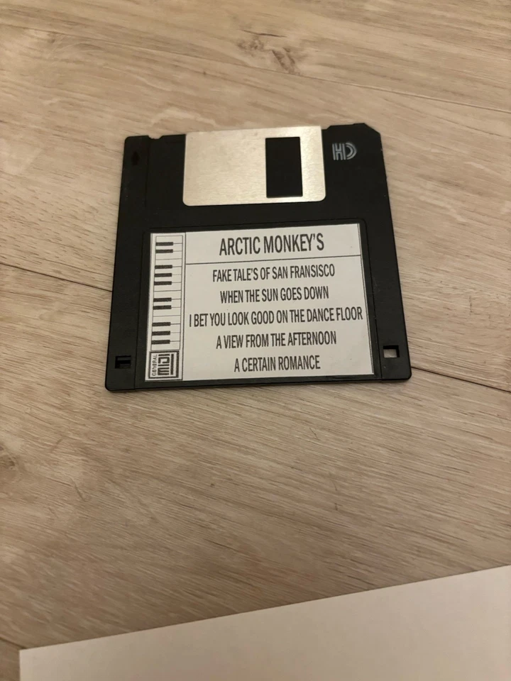 Arctic Monkeys Promo Label Floppy Disc Fake Tales Certain Romance White Label - Image 1 of 2