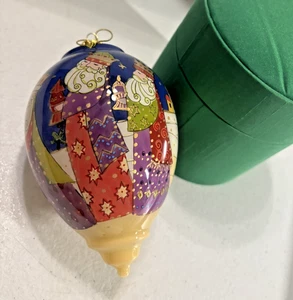 Pier 1 Li Bien Christmas Glass Ornament w/ storage container - Three Wise Men - Picture 1 of 4