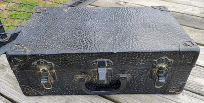 Maleta de metal madera instrumento viaje equipaje vintage Foto 1 de 4