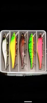 Wobbler Set 5 tlg.in Box für Zander  Hecht Barsch Raubfisch.  12 cm, 13,7g - Bild 1 von 3