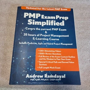 PMP Exam Prep Simplified by Andrew Ramdayal Paperback - Picture 1 of 3