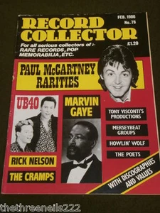 RECORD COLLECTOR #78 - MARVIN GAYE - THE POETS - FEB 1986 - Picture 1 of 1