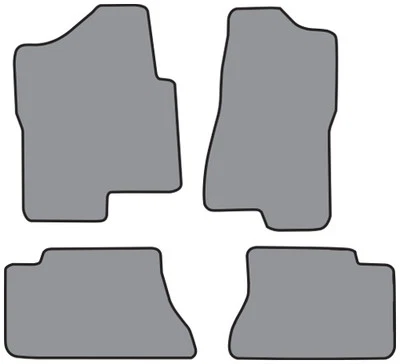 2005-2006 Chevrolet Silverado 1500 HD Crew Cab Cutpile Carpet Logo Floor Mat 4pc - Image 1 of 2