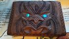 MidC Vintage Maori Wooden Carving New Zealand Teko Box Holz Figur Tribal Art #16