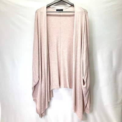 Atmosphere Womens Light Pink Knit Lightweight Open Front Poncho Size XL - Image 1 of 4