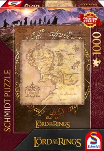 SCHMIDT 1000 PIECE PUZZLE THE LORD OF THE RINGS: MAP OF MIDDLE-EARTH 2025 NEW - Picture 1 of 1