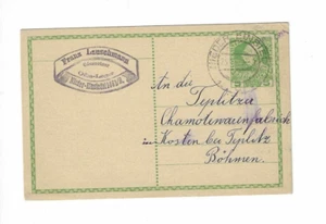 AUSTRIA 1909 Post card sent from Nieder Einsiedell to Kosten (Bohmen) - Picture 1 of 2