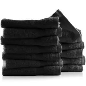 Loft 12er Pack 100% Baumwolle Waschlappen - weich & saugfähig 600 GSM Gesicht & Körper Handtuch - Bild 1 von 5