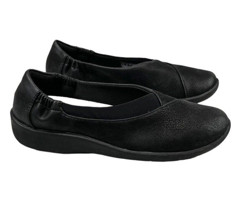 Mocassini Cloudsteppers By Clarks donna 6 5 M slip on piatti comfort neri