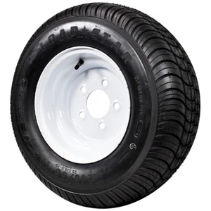 20.5X8.00-10 (205/65-10) Kenda Loadstar Trailer Tire LRE on 5 Bolt White Wheel - Picture 1 of 4