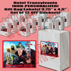 Hotel Transylvania  Stickers Party Favors Gift  Bag Label 3.75" x 4.75"  -12 - Picture 1 of 3