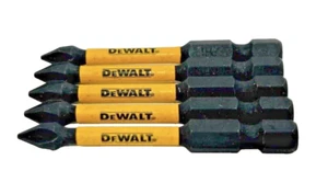 (5) Dewalt FlexTorq Impact Ready #1 Phillips Power Bits 2-1/4" Length - Picture 1 of 3