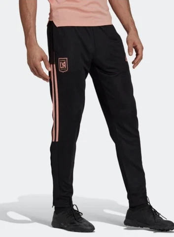 LAFC adidas Black AEROREADY 3 Stipe Track Pants Slim Men Size SMALL S NEW NWT Cover