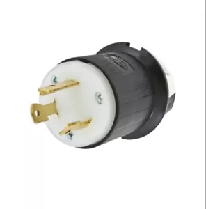 Hubbell HBL2611, spina Twist-Lock® Insulgrip®, 30 A, 125 V, 2 P3 W, bianco e nero - Foto 1 di 4