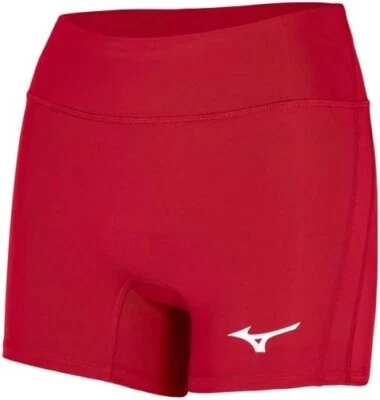 Pantalón Corto de Voleibol Mizuno Para Mujer Elevado 4" Entrepierna, Rojo Foto 1 de 3