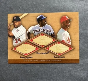 2001 Upper Deck SP Game Used Bat Relics Kirby Puckett Dave Winfield Ozzie Smith - Picture 1 of 2