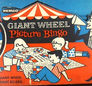 Remco Giant Wheel Picture Bingo w/ Box 1958 Vintage Board Game Complete Circus - Picture 1 of 20