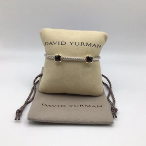 David Yurman Granat Noblesse Doppel Station Manschette in Sterlingsilber & 18k Gelb - Bild 1 von 12