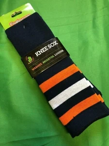 NFL Denver Broncos Chicago Bears Knee Socks Blue Unisex NWT - Picture 1 of 2