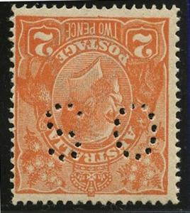 KGV 2d Acsc 95a,ba~SG071w ORANGE *OS* INVERTED WMK MUH. - Picture 1 of 3