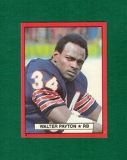 1981 TOPPS FOOTBALL RED BORDER STICKER #4 WALTER PAYTON -CHICAGO BEARS