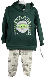 Conjunto de sudadera y pantalón con capucha Star Wars Mandalorian para niño pequeño talla 4T verde - Imagen 1 de 4