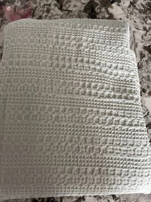 Wamsutta Waffle 45 Rod Pocket Panel  Filtering Window Panel Sage - Image 1 of 4