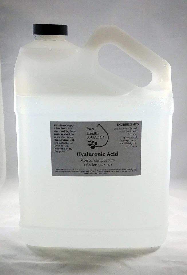 Suero hidratante de ácido hialurónico de 1 galón (128 oz), HA puro, a granel al por mayor Foto 1 de 1