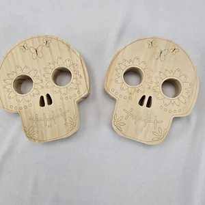2 pcs Sugar Skull Standing Halloween - Picture 1 of 4
