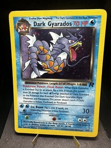 Pokemon TCG WOTC Team Rocket Dark Gyarados 8/82 Holo Rare SWIRL Vintage LP!!