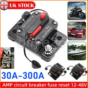 UK 30-300Amp Waterproof Car Circuit Breaker Fuse Reset for Boat Auto DC 12V-48V - Picture 1 of 12