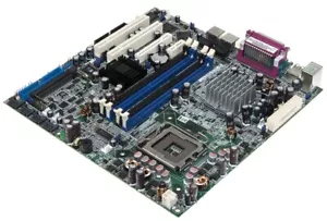 ASUS P5CR-VM LGA775 4x DDR2 2x PCIe 2x PCI mATX MAINBOARD - Bild 1 von 2