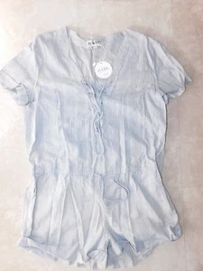 Sabo Skirt Women's Romper Shorts Size S Gray 1-Piece Shorts Short Sleeve NWT - Picture 1 of 6