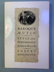 Baroque Music Style and Performance A handbook - Robert Donnington Lute - Picture 1 of 2