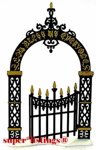 Dept. 56 Christmas Carol Holiday Victorian Wrought Iron Gate 58319/52523 - Picture 1 of 8
