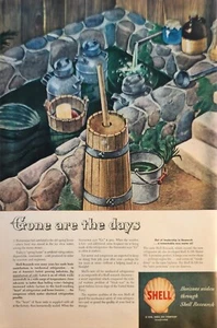 Shell Oil Company 1947 anuncio vintage desaparecido son los días - Imagen 1 de 1