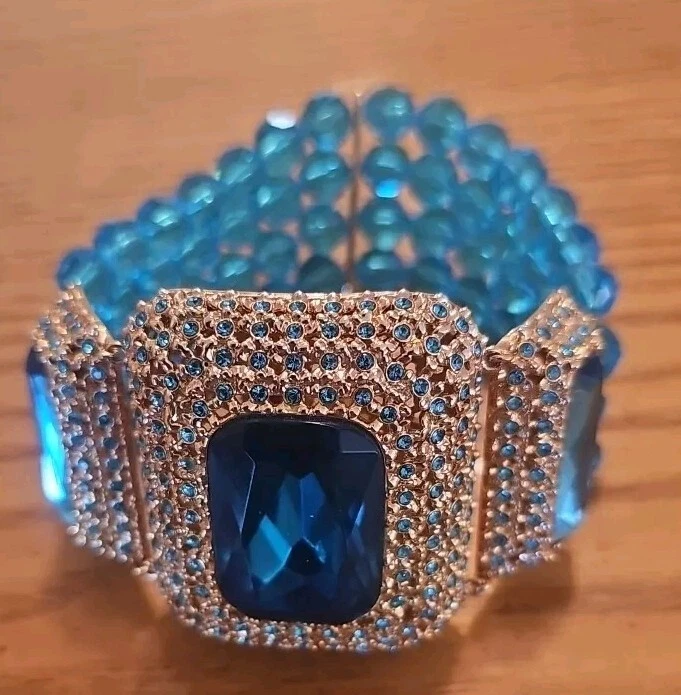 Akkad 鸡尾酒手链大号水宝石/玻璃 — 第 1/4 张图片