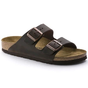 Birkenstock Cuero Engrasado Arizona Habana Marrón Nuevo en Caja 052531 052533 - Imagen 1 de 11