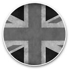 2 x Vinyl Stickers 15cm (bw) - Rustic Union Jack Flag Britain  #36305