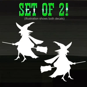 Adesivi adesivi decalcomanie scopa strega malvagia 7" streghe halloween vinile finale grafix - Foto 1 di 1